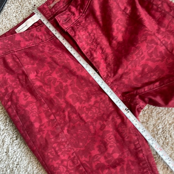 Anthropologie  Pilcro Flocked High-Rise Leggings size 28 raspberry colo - Picture 6 of 16